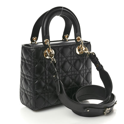 Christian Dior Lambskin Cannage Small My ABCDior Lady Dior Black 3 of 11