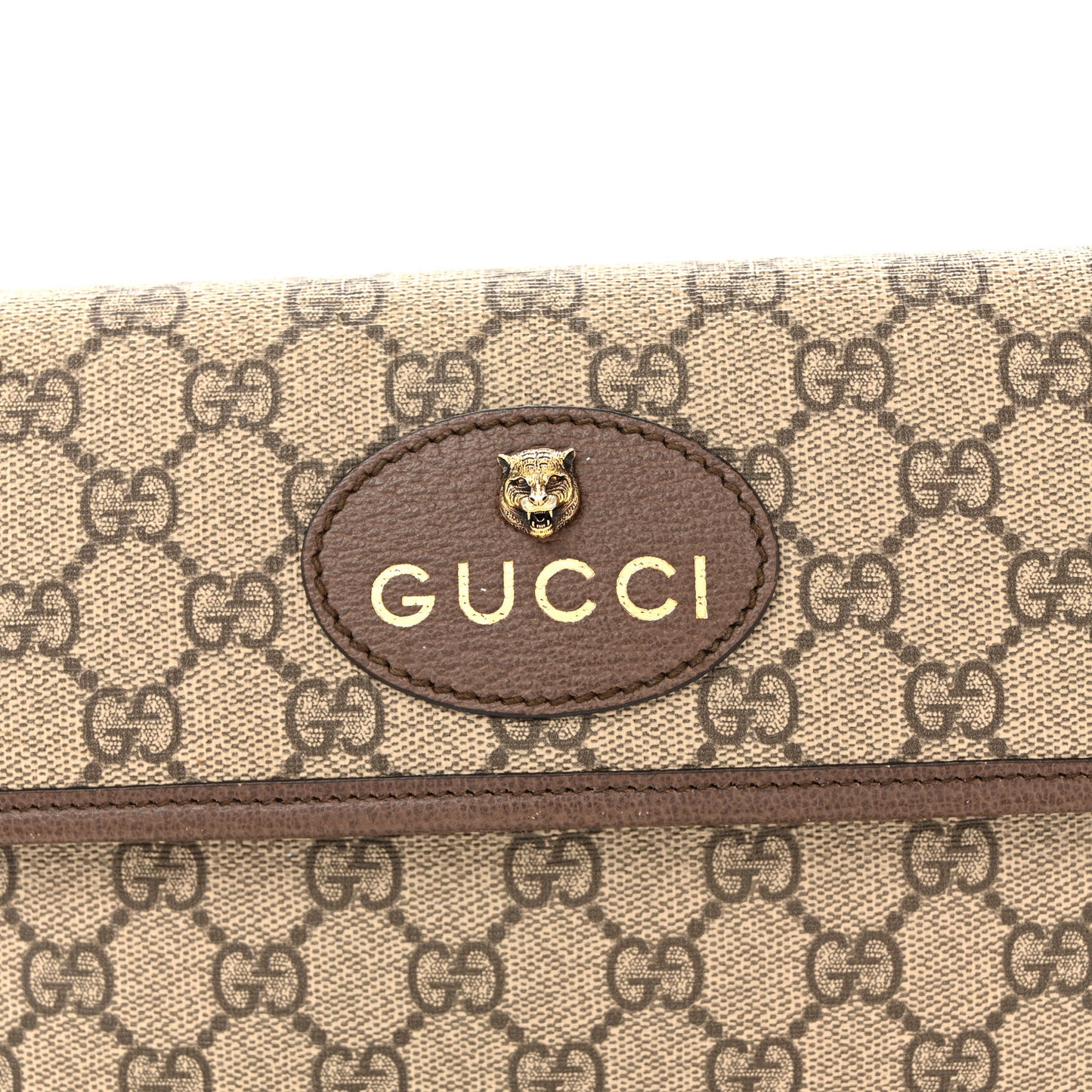 GG Supreme Monogram Neo Vintage Web Belt Bag Brown