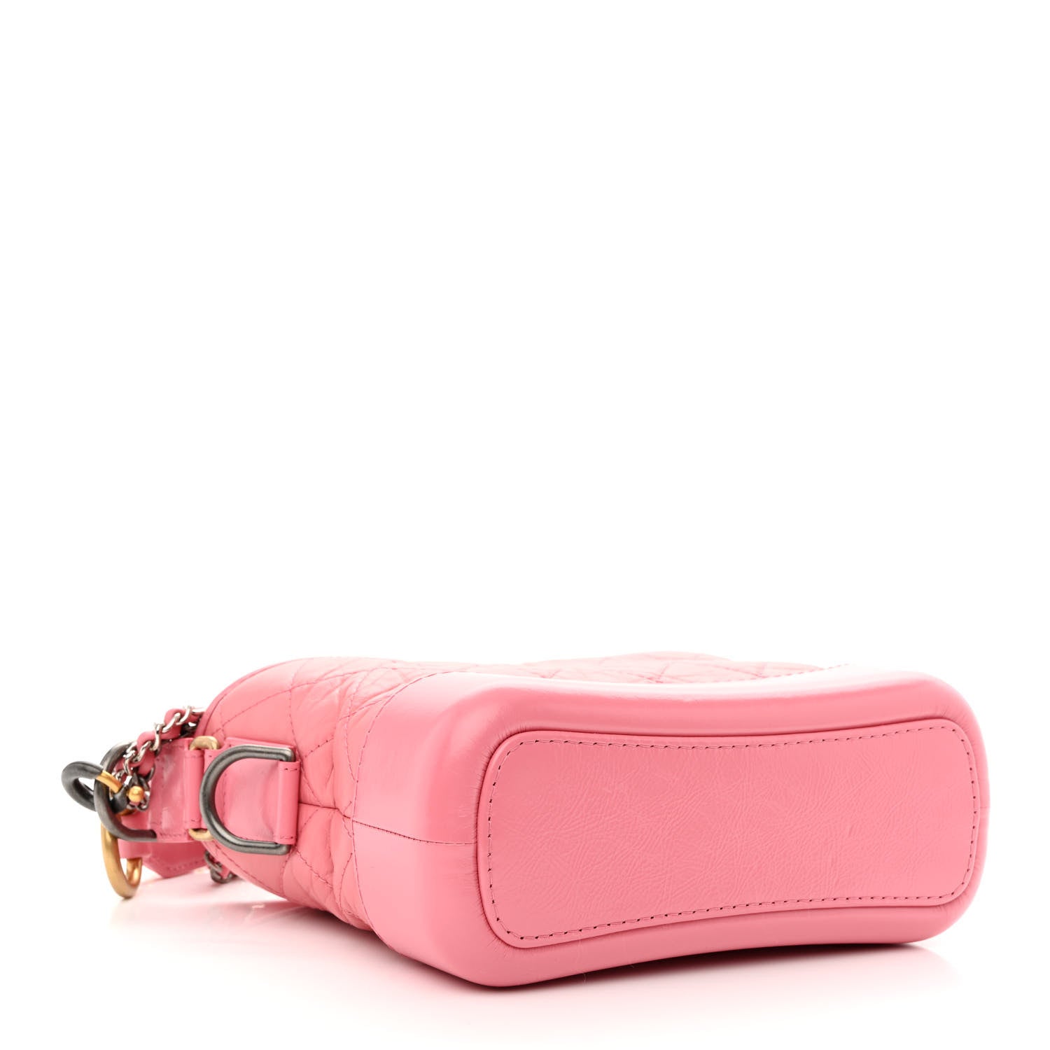 Chanel Aged Calfskin Quilted Small Gabrielle Logo Hobo Rose 4 of 13
