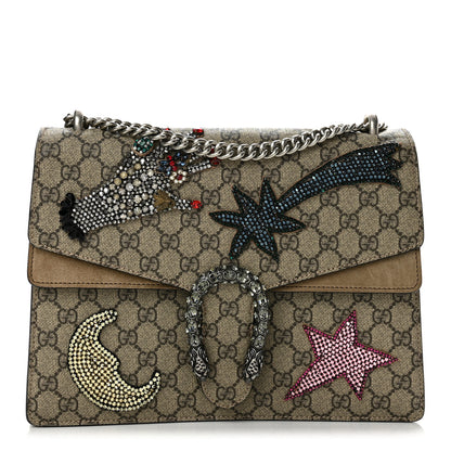 Gucci GG Supreme Monogram Shooting Star Embroidered Medium Dionysus Shoulder Bag Beige 1 of 11