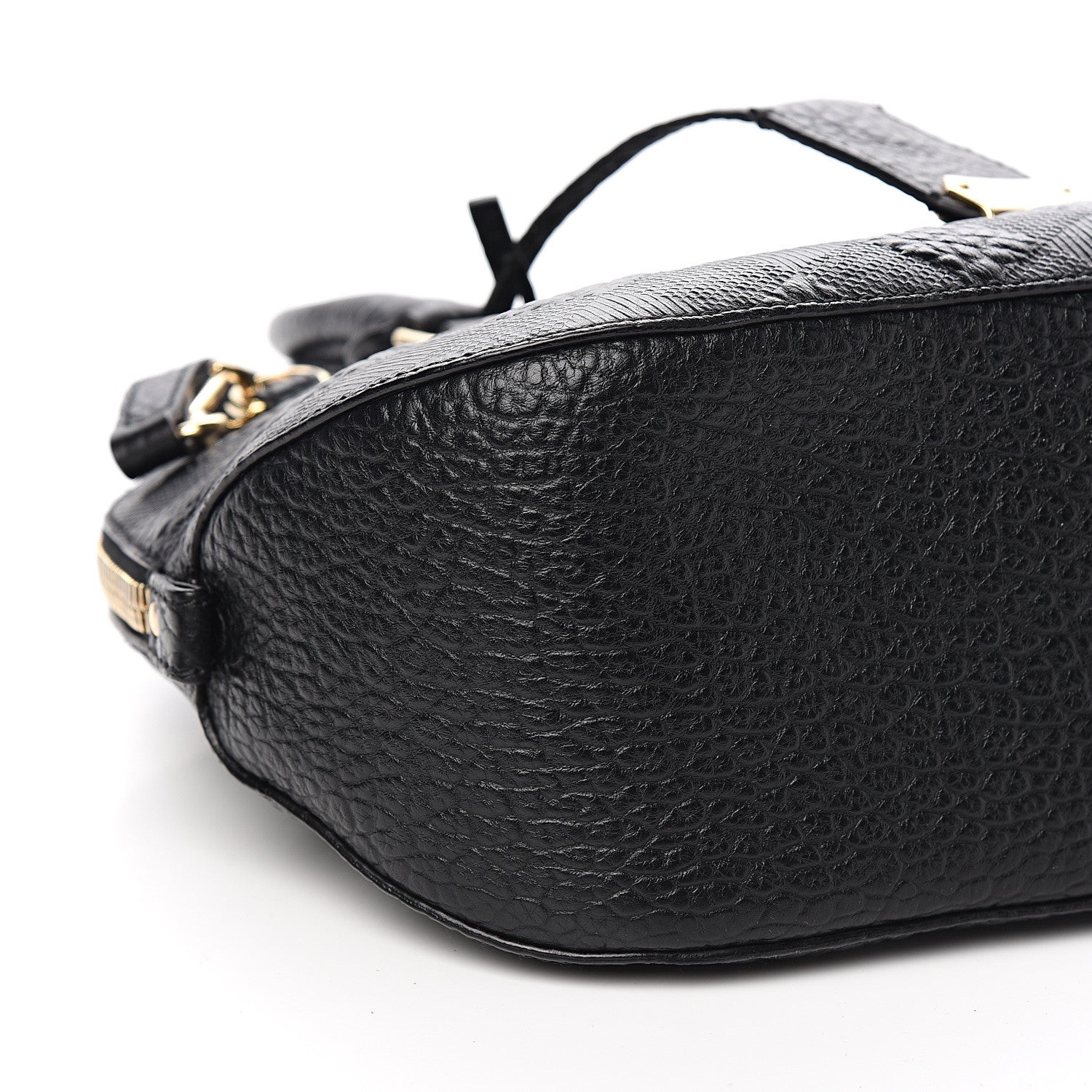 Burberry Heritage Grain Check Embossed Small Orchard Bowling Bag Black 8 of 10