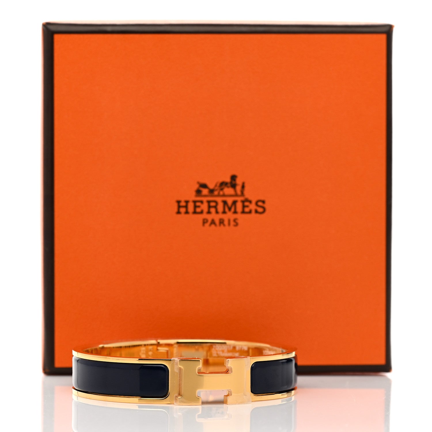 Hermes Enamel Narrow Clic Clac H Bracelet PM Ultramarine 5 of 5
