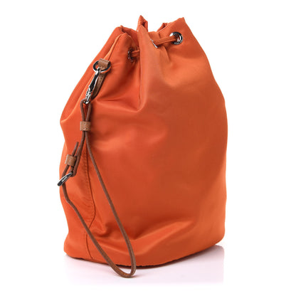 Prada Saffiano Tessuto Nylon Bucket Wristlet Orange 3 of 10
