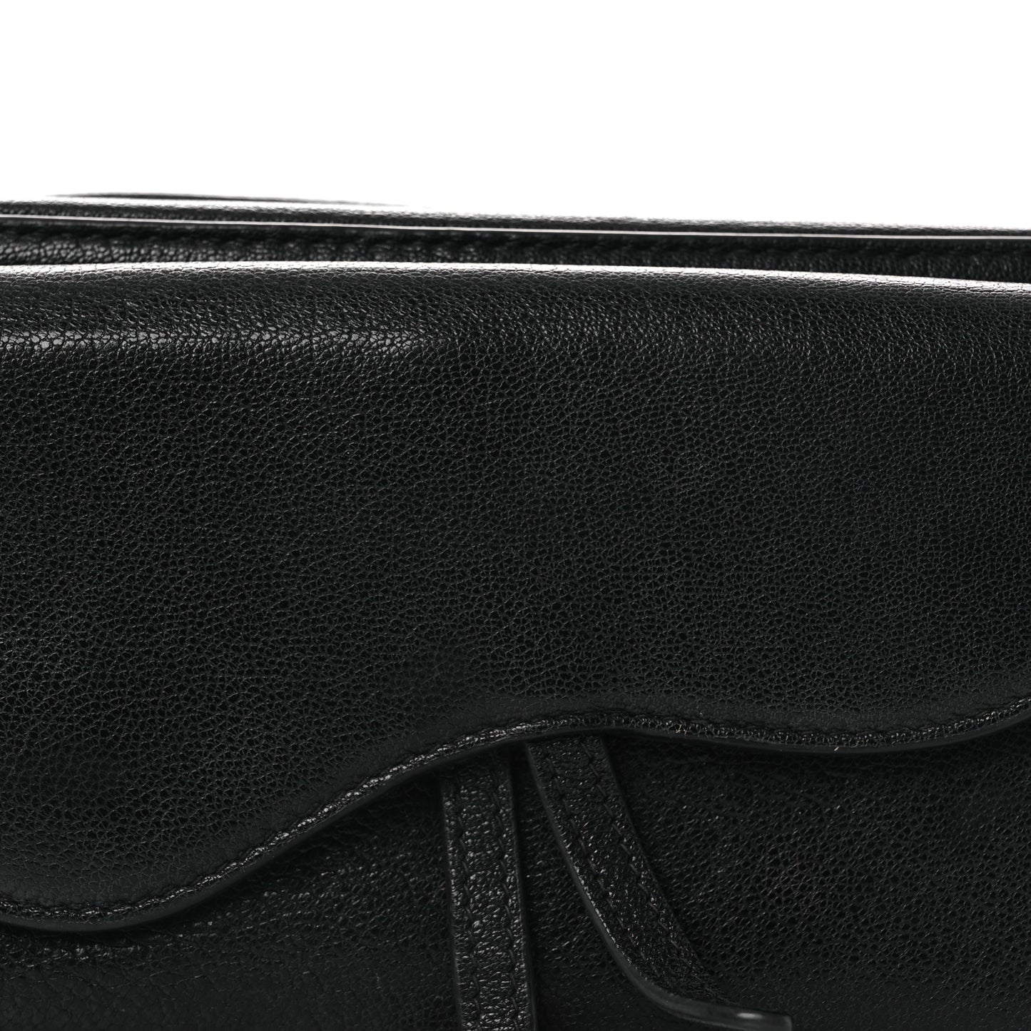 Goatskin Double Saddle Pouch Black