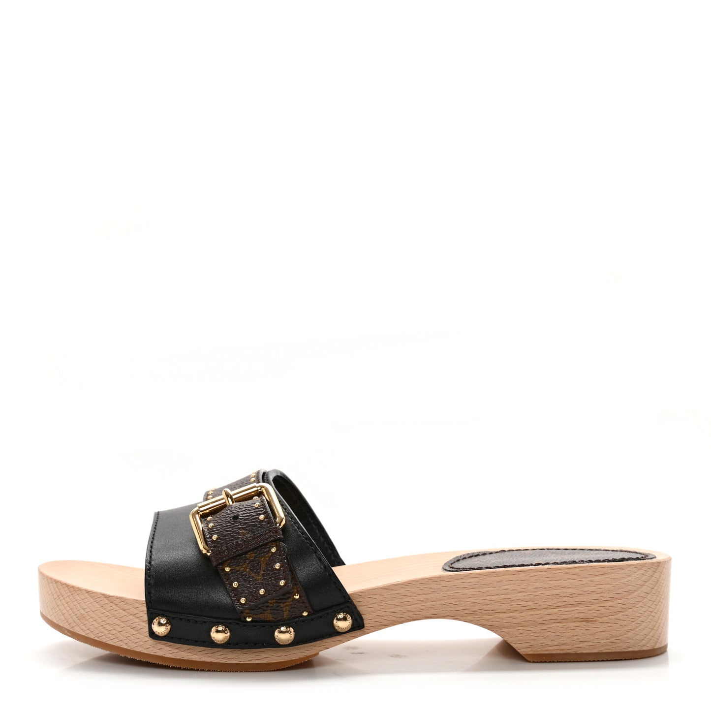 Calfskin Monogram Cottage Mules 39.5 Black