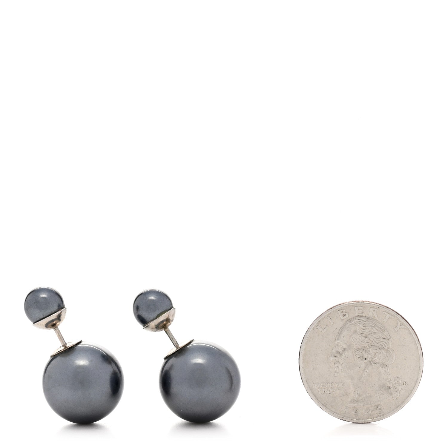 Christian Dior Pearl Mise En Dior Tribal Earrings Grey 2 of 4