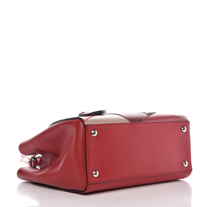 Fendi Vitello Elite Calf Hair Python QuTweet Patchwork Petite 2Jours Tote Red 5 of 12