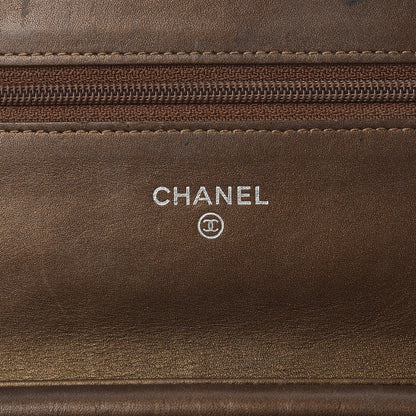 Chanel Metallic Caviar Timeless CC Wallet on Chain WOC Bronze 6 of 15