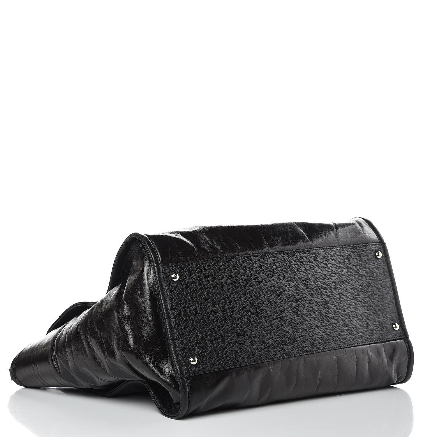 Chanel Glazed Calfskin Large Deauville Tote Black 4 of 9