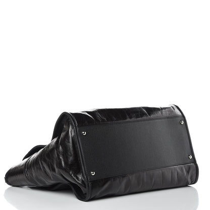 Chanel Glazed Calfskin Large Deauville Tote Black 4 of 9