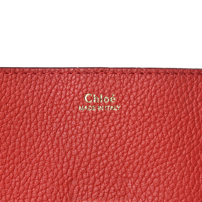 Chloe Grained Lambskin Drew Shoulder Bag Plaid Red 6 of 13