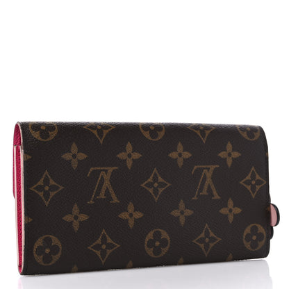 Louis Vuitton Monogram Bloom Flower Emilie Wallet Fuchsia 3 of 15