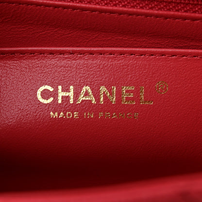 Chanel Caviar Quilted Mini Rectangular Flap Dark Pink 5 of 10