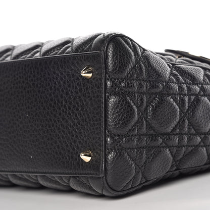 Christian Dior Grained Calfskin Cannage Medium Supple Lady Dior Black 6 of 10