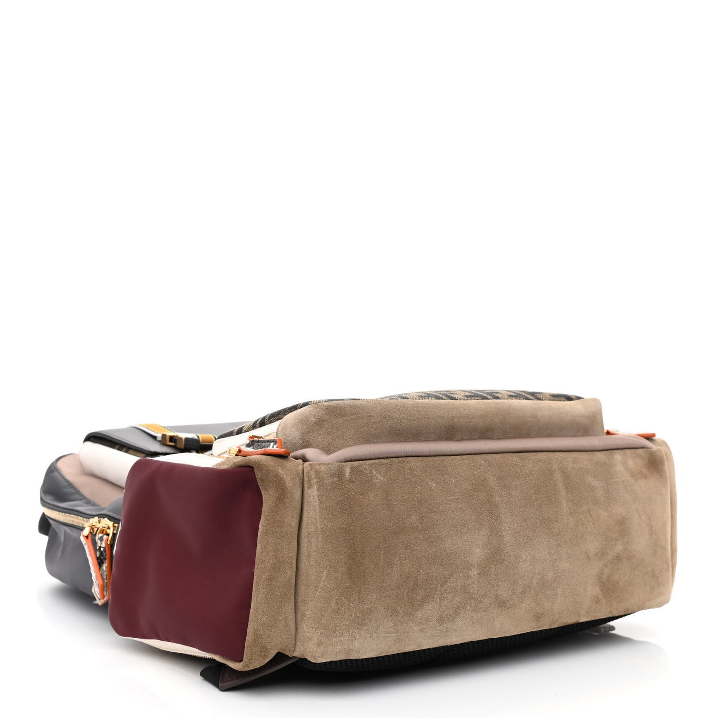 Nylon Fabric Jacquard Suede FF Explorer Backpack Tobacco Multicolor