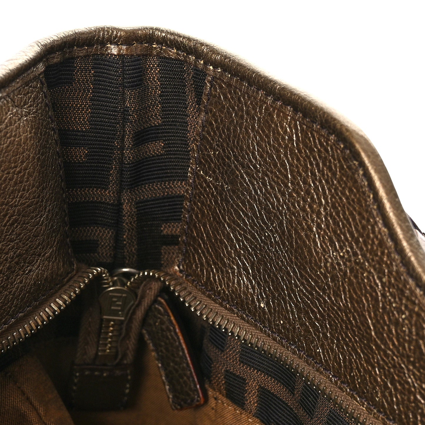Zucca Laminated Vachetta Small Chef Shopping Tote Tobacco Bronzo