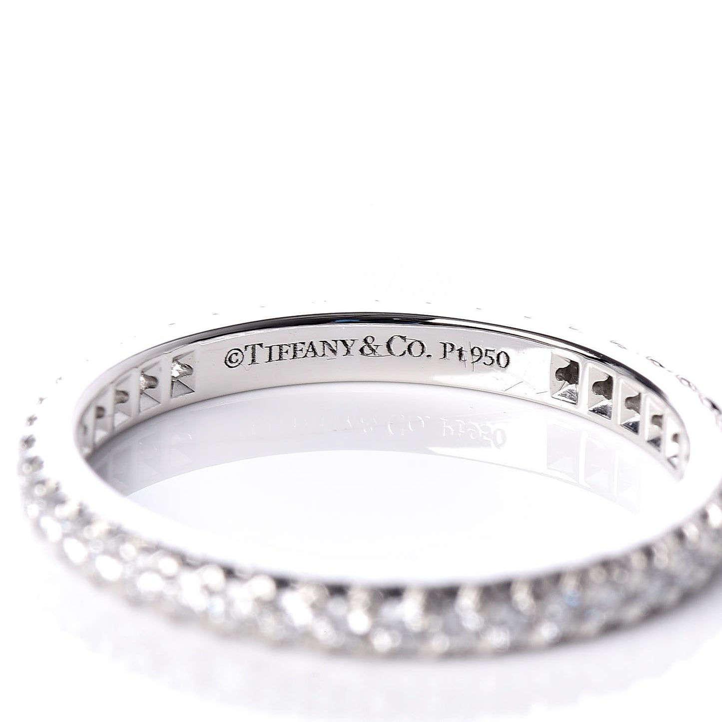 Platinum Diamond .33ctw Soleste Eternity Band Ring 50 5.5