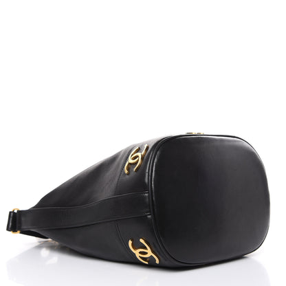 Chanel Lambskin CC Drawstring Shoulder Bag Black 5 of 14