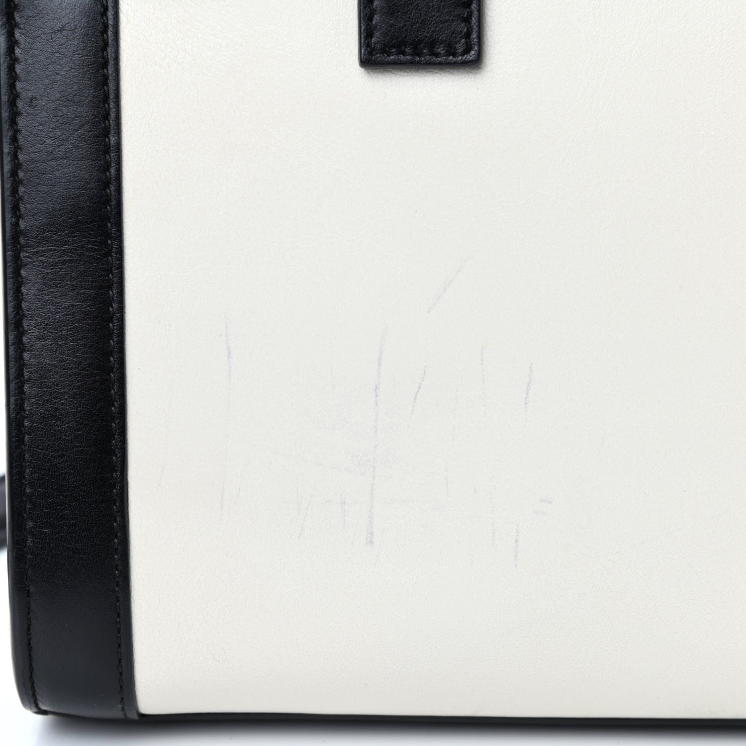 Saint Laurent Calfskin Bi-Color Nano Sac De Jour Porcellana Black 5 of 8