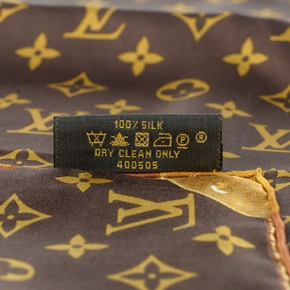 Louis Vuitton Silk Monogram Classic Square Scarf 4 of 5
