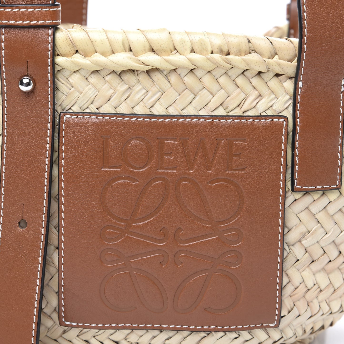 Raffia Small Basket Tote Bag Natural Tan