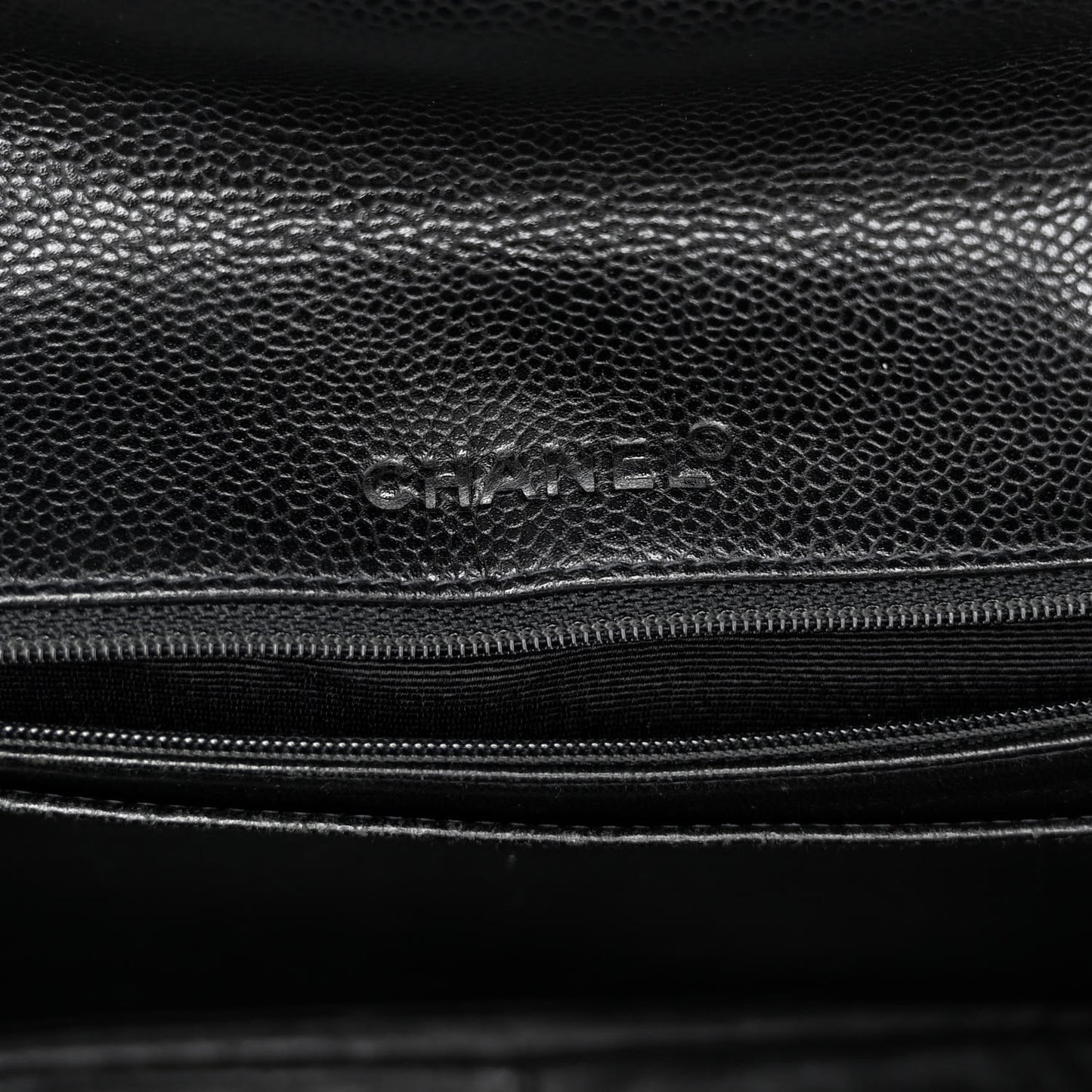 Caviar Quilted Flap Black