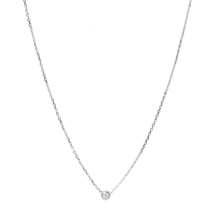 Cartier 18K White Gold Diamond XS D'Amour Pendant Necklace 1 of 5