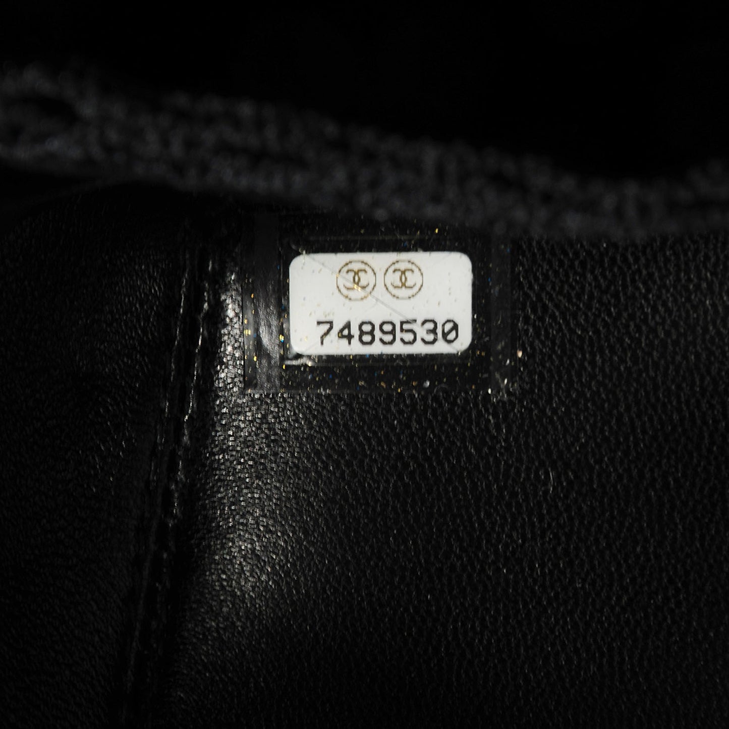 Leather Satin Camellia Evening Bag Black