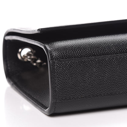 Saint Laurent Grain De Poudre Medium Classic Monogram Kate Satchel Black 8 of 10