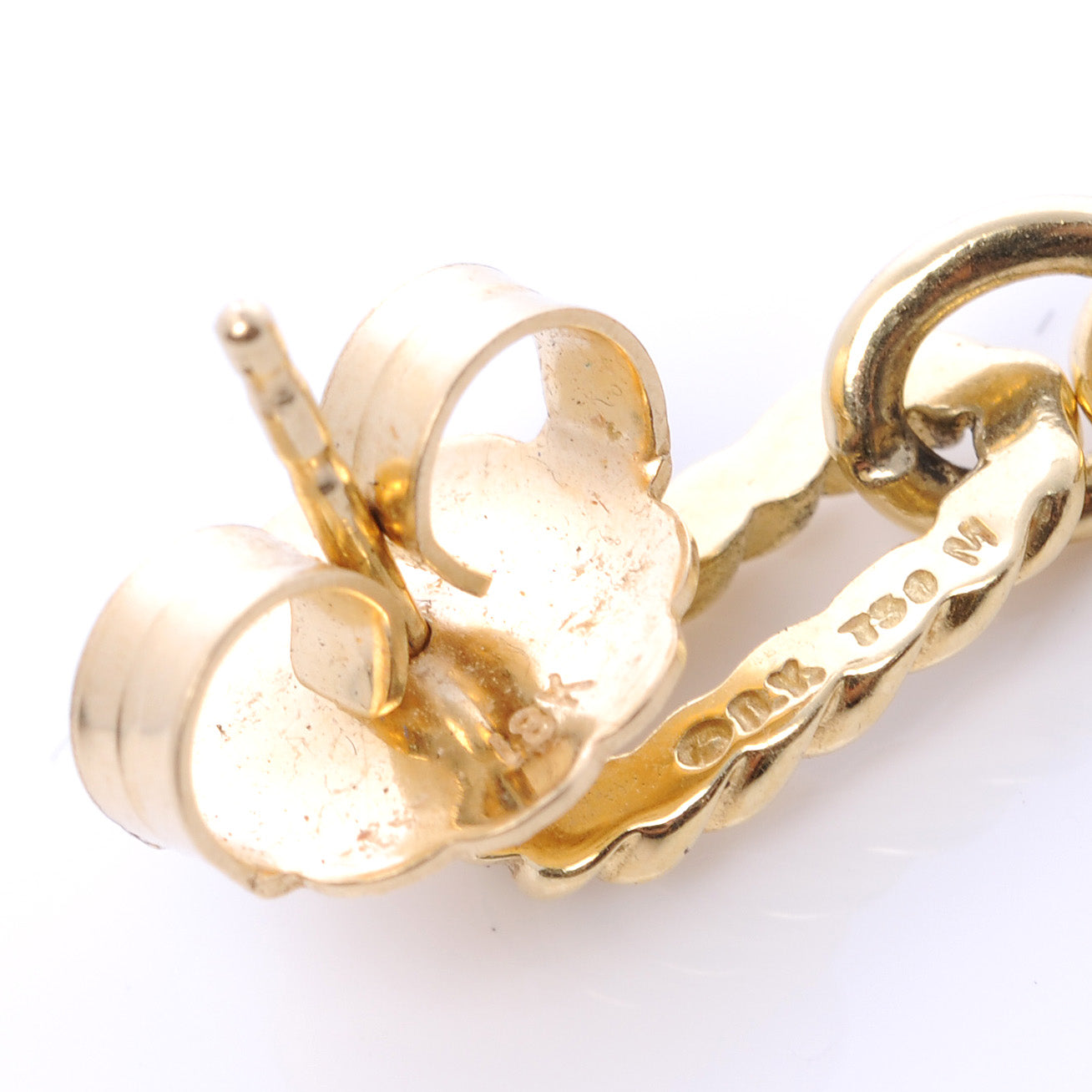 18k Citrine Dangle Twist Earrings