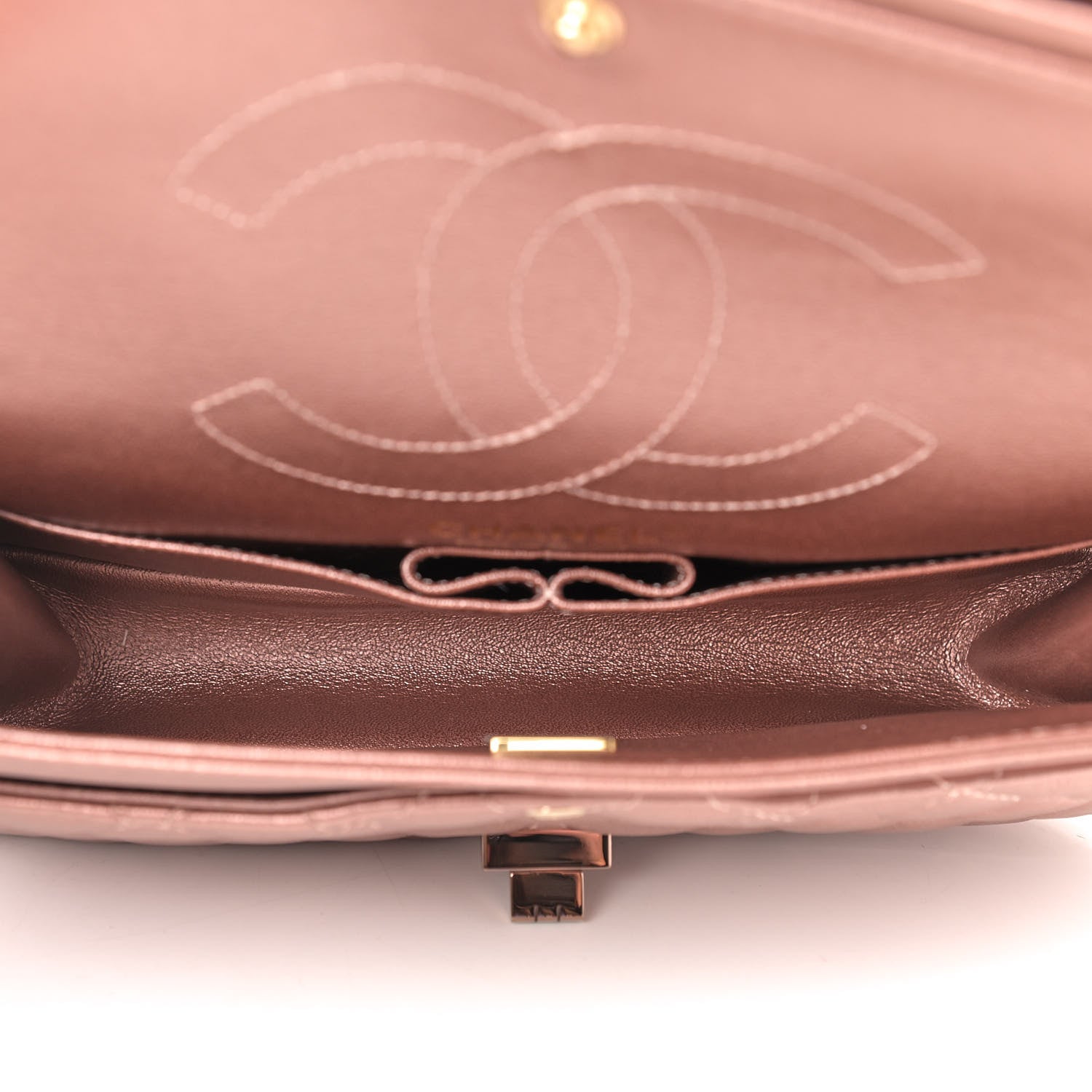 Chanel Metallic Grained Calfskin Quilted 2.55 Reissue 225 Flap Copper Pink 4 of 8