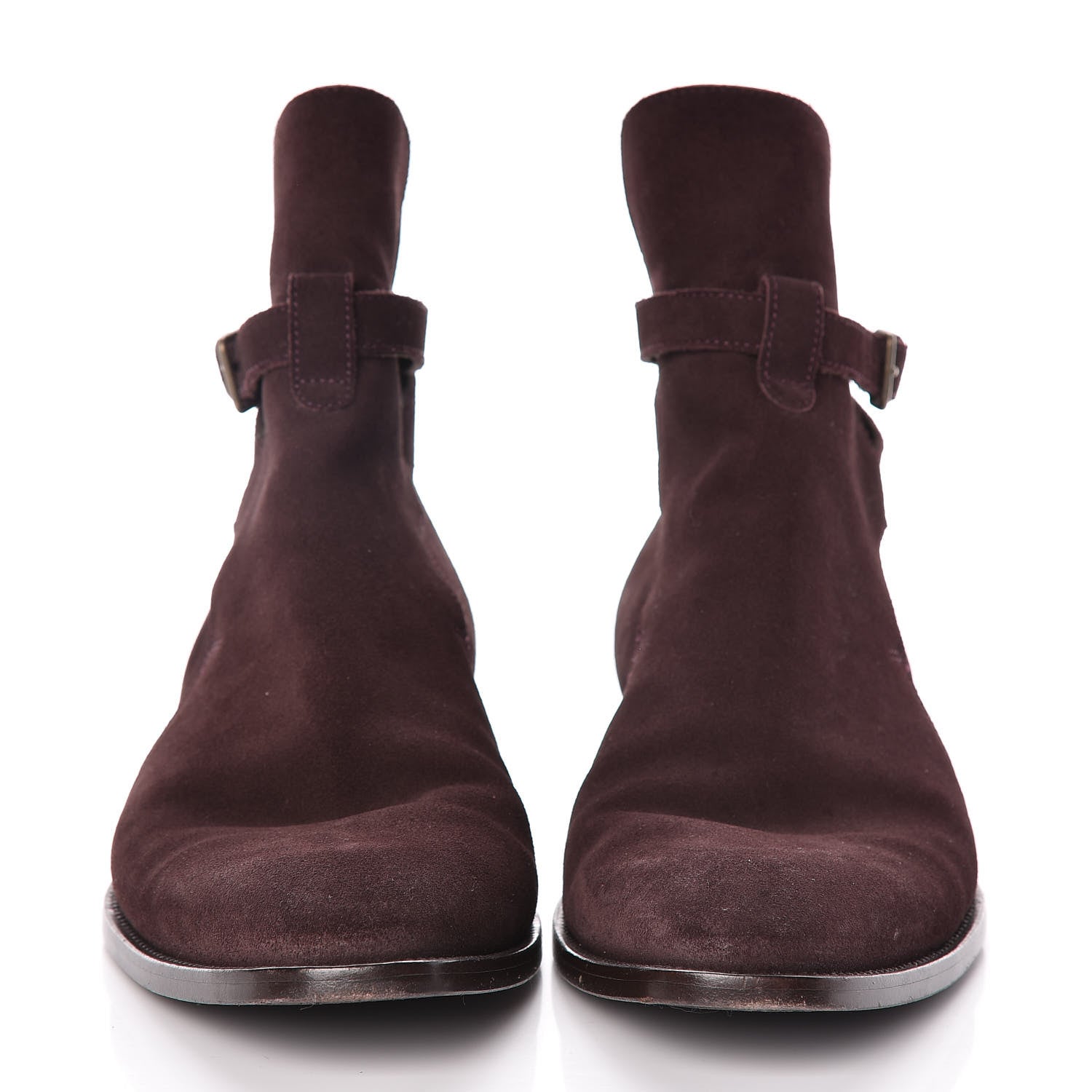 Saint Laurent Suede Soho Calfskin Ankle Boots 40 Deep Blood 2 of 25