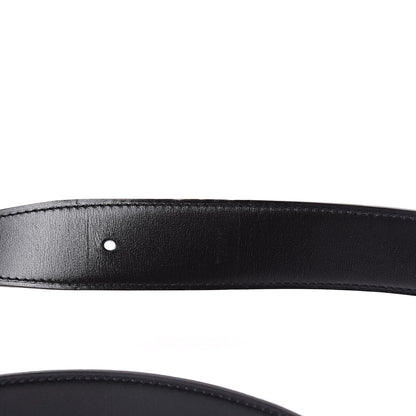 Hermes Box Togo 32mm Guilloche H Belt 95 Black Chocolate 6 of 8