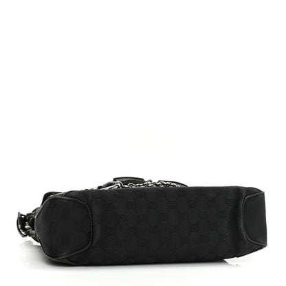 Gucci Monogram Horsebit Chain Flap Shoulder Bag Black 4 of 18