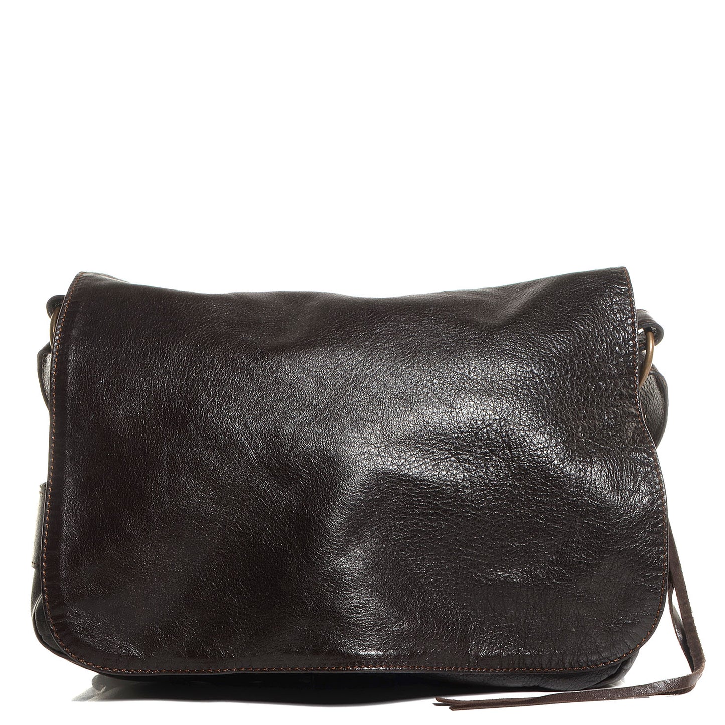 Chevre Flap Shoulder Bag Chocolate