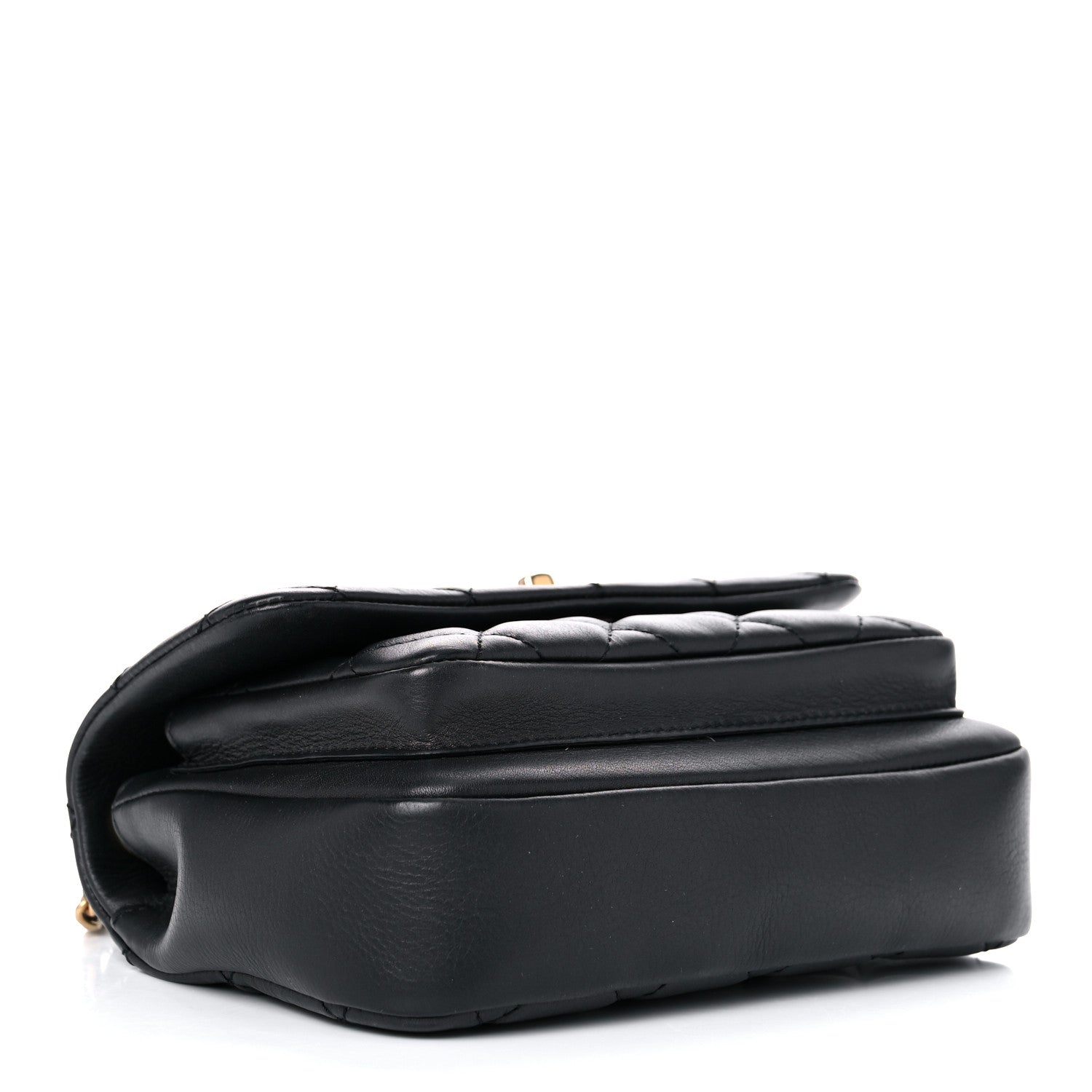 Chanel Calfskin Quilted Top Handle Flap Black 4 of 11