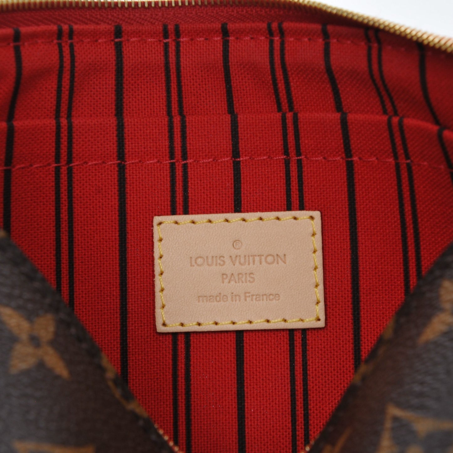 Monogram Neverfull MM GM Pochette Cherry