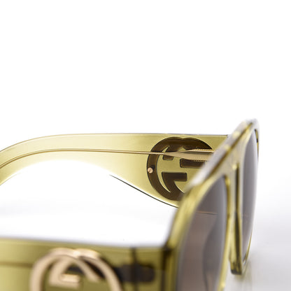 Gucci Oversized Aviator Sunglasses GG0152S Yellow 6 of 8
