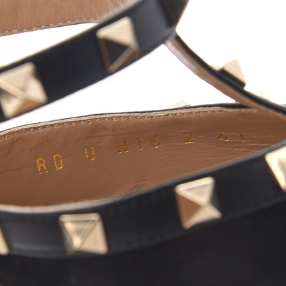 Valentino Garavani Suede Nappa Rockstud 90mm Cage Mules 41 Black 8 of 11