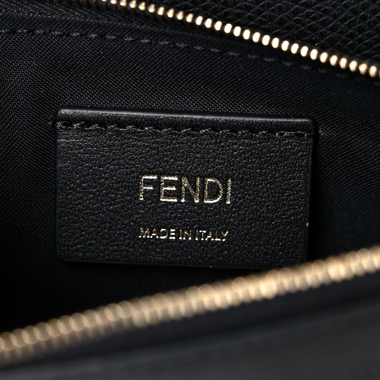 Fendi Vitello Cruise F is Fendi Bi-Color FF 1974 Embossed Medium Envelope Wallet On Chain Black Maya 7 of 13