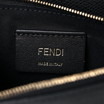 Fendi Vitello Cruise F is Fendi Bi-Color FF 1974 Embossed Medium Envelope Wallet On Chain Black Maya 7 of 13