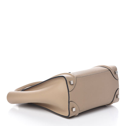 Celine Drummed Calfskin Micro Luggage Dune 4 of 9