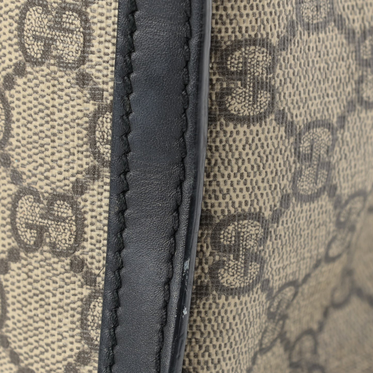 GG Supreme Monogram Medium Padlock Tote Black