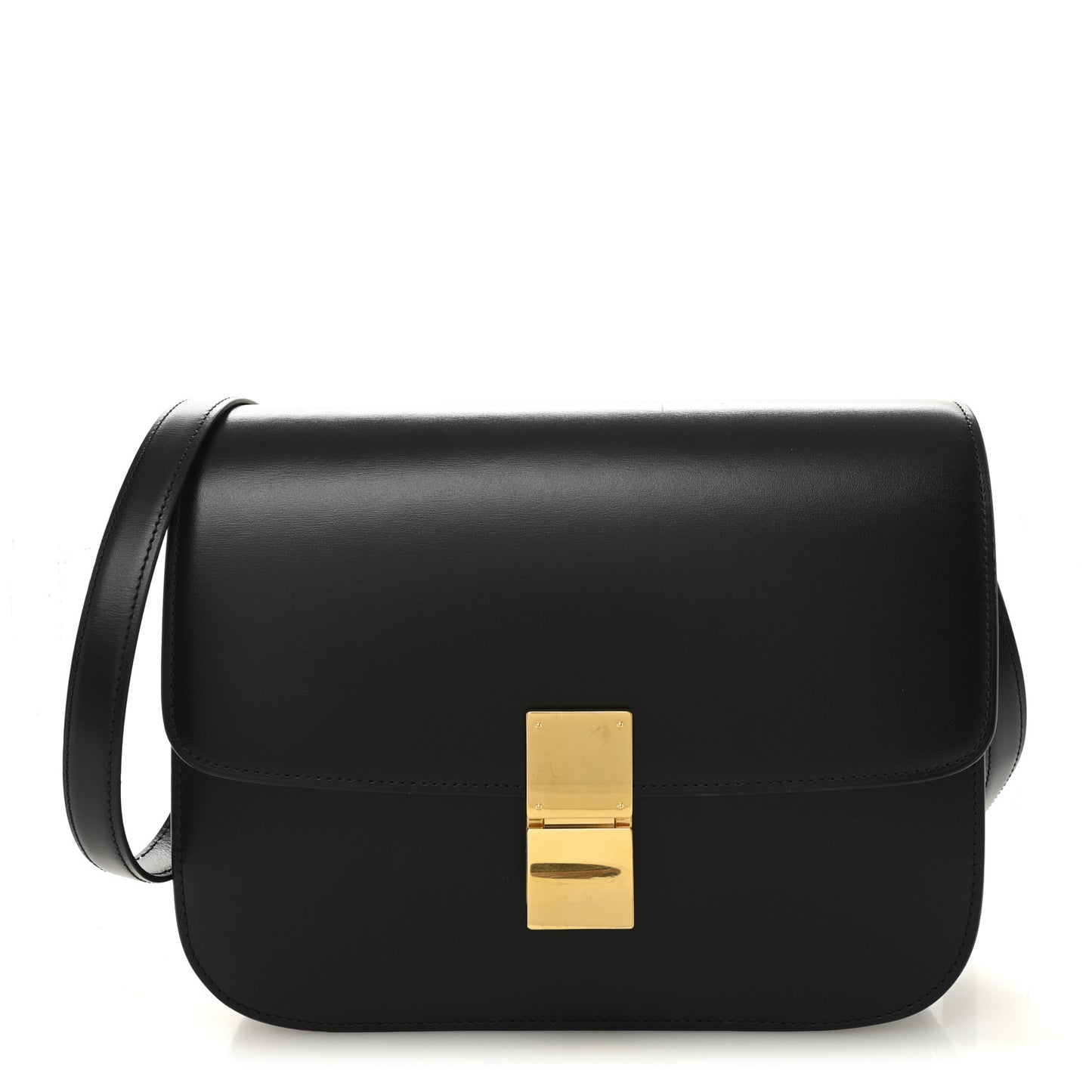 Box Calfskin Medium Classic Box Flap Black