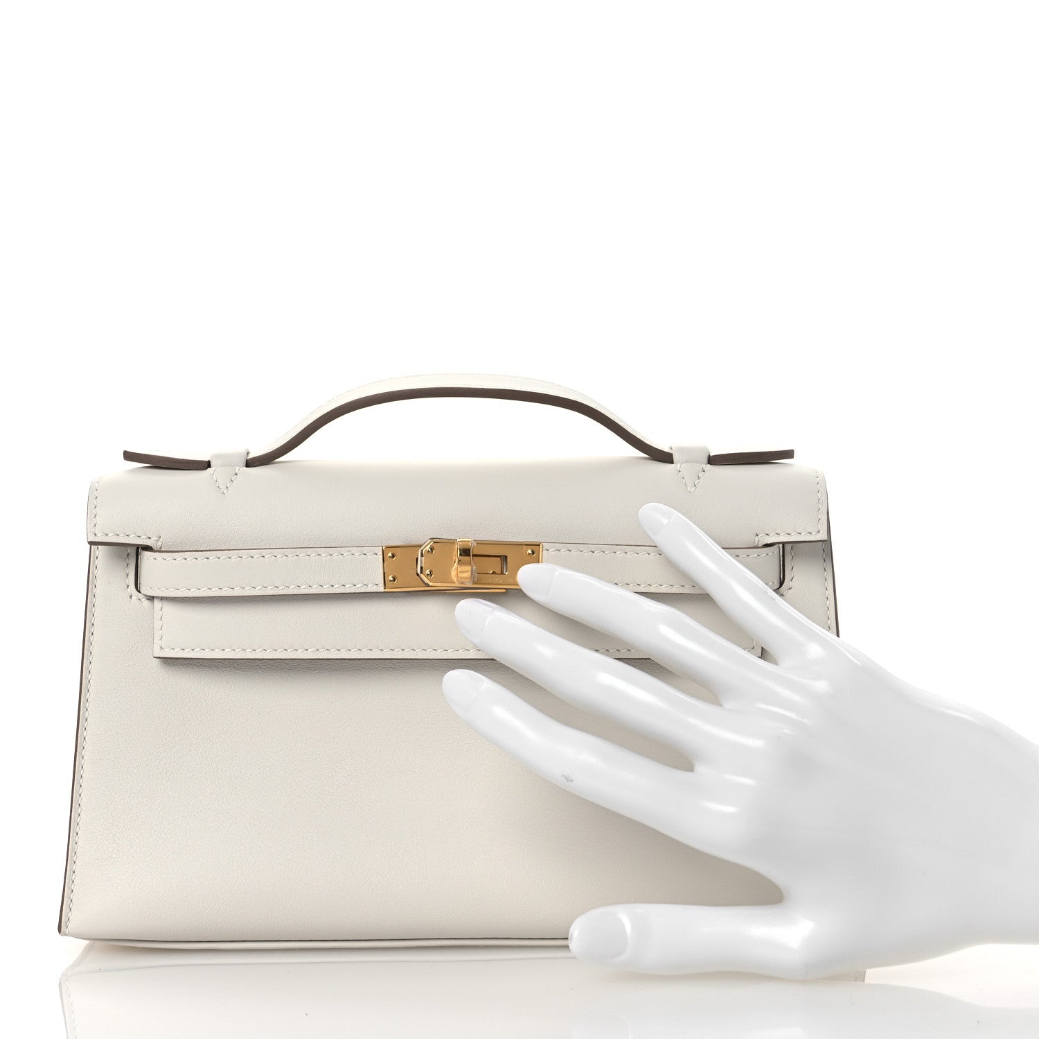 Hermes Swift Kelly Pochette Clutch Parchemin Craie 2 of 12