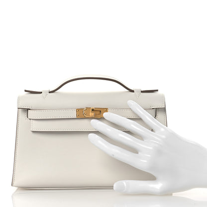 Hermes Swift Kelly Pochette Clutch Parchemin Craie 2 of 12
