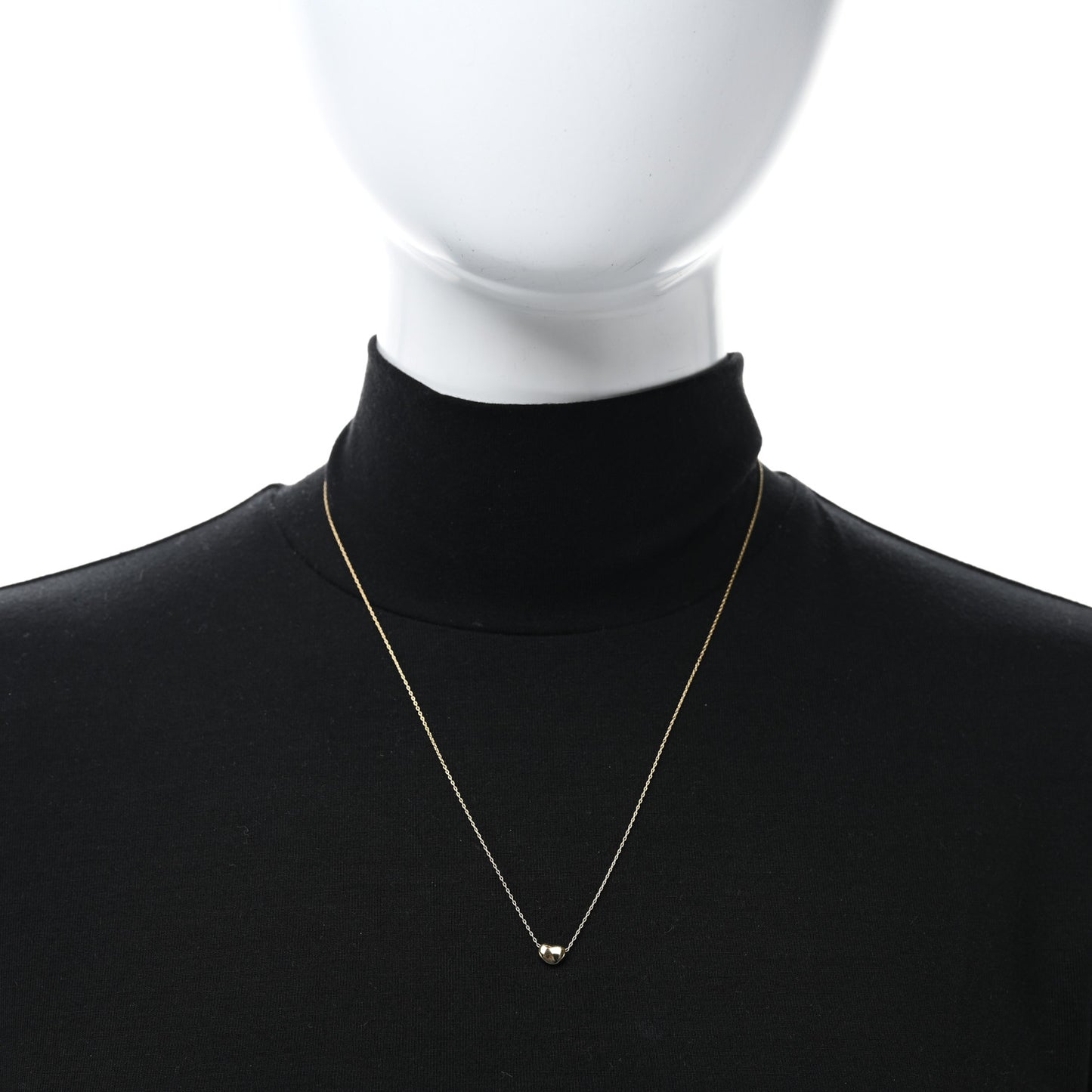 18K Yellow Gold 6.5mm Elsa Peretti Bean Pendant Necklace