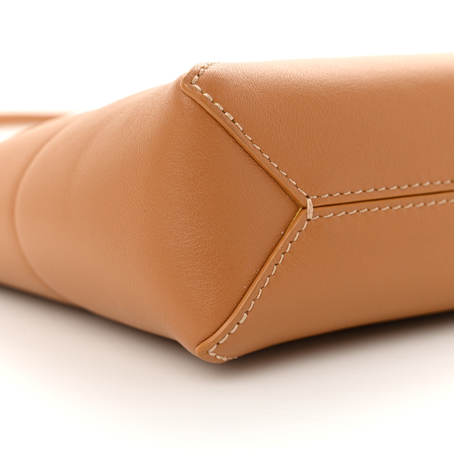 Shiny Calfskin Puzzle Fold Pouch Warm Desert