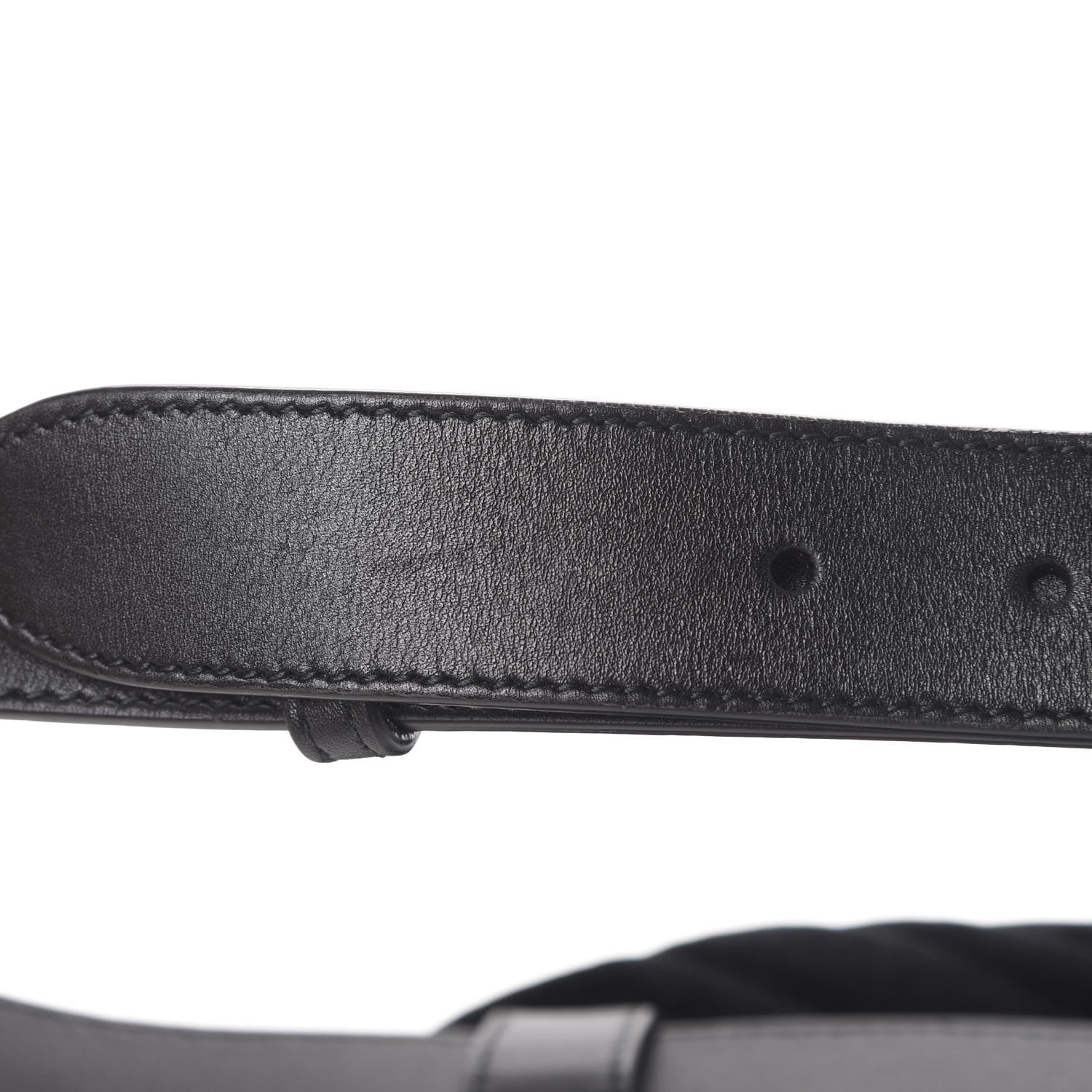 Gucci Velvet Matelasse GG Marmont Belt Bag 75 30 Black 10 of 12