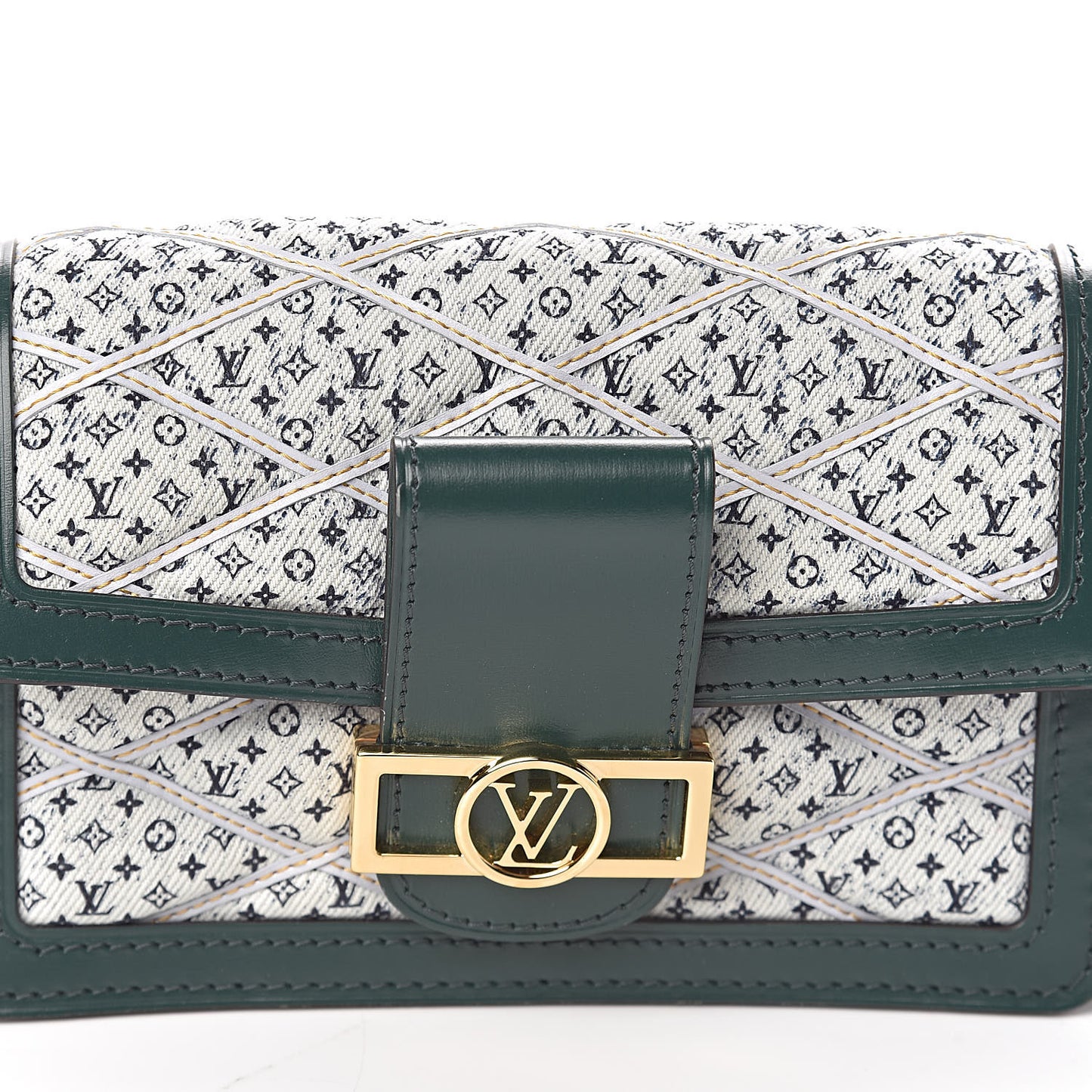 Denim Printed Monogram Dauphine Mini Bumbag